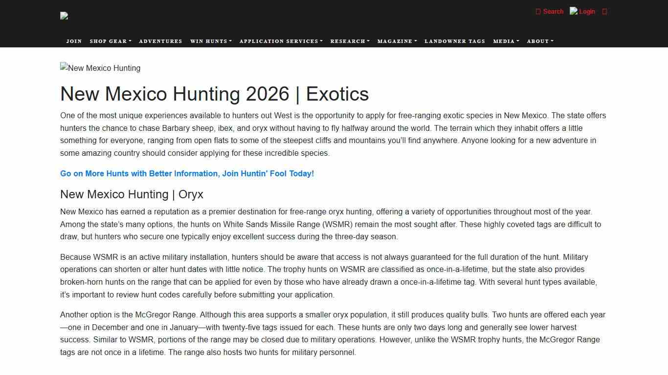 New Mexico Hunting 2026 Huntin' Fool